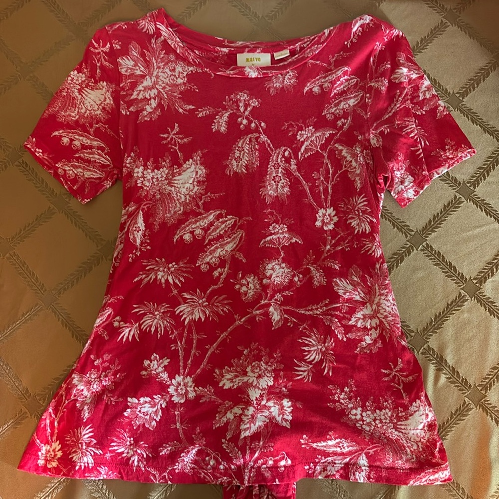 Pink and White Anthropologie Blouse